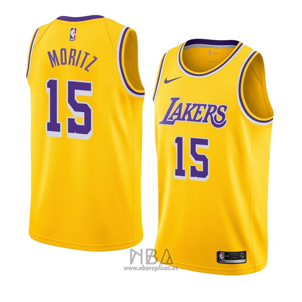 Camiseta Los Angeles Lakers Wagner Moritz NO 15 Icon 2018-19 Amarillo
